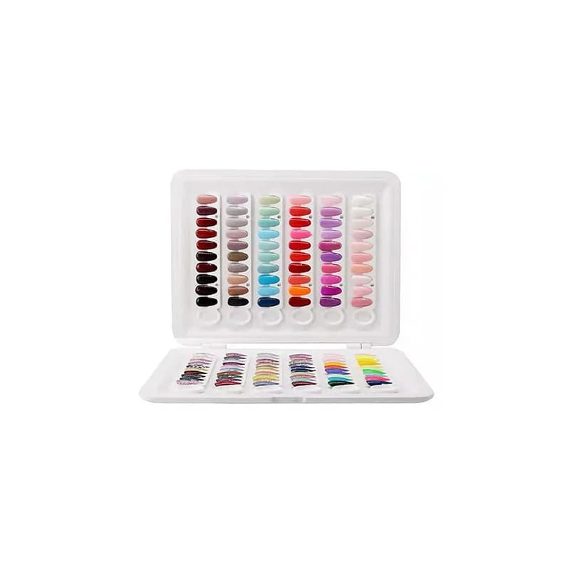 120 Grid Nail Display Book Nail Art Color Chart for Salon Manicure Gel Polish Showing