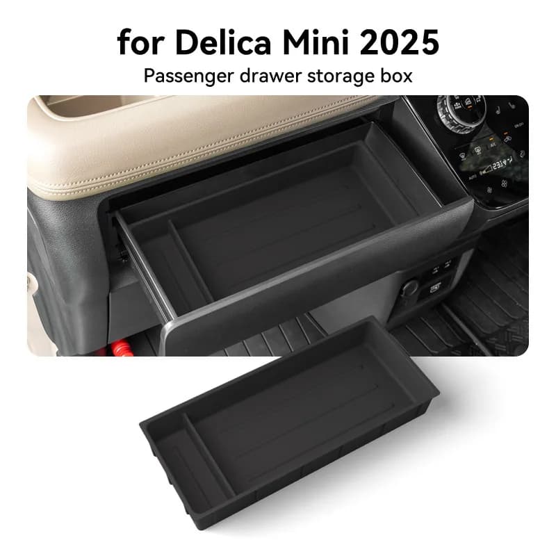 For 2025 Mitsubishi Delica Mini Passenger Side Dashboard Drawer Storage Box Interior Modification Accessories