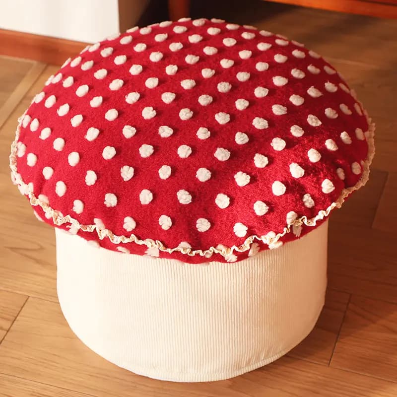 Mushroom pier footstool cute home goods with new home soft decoration