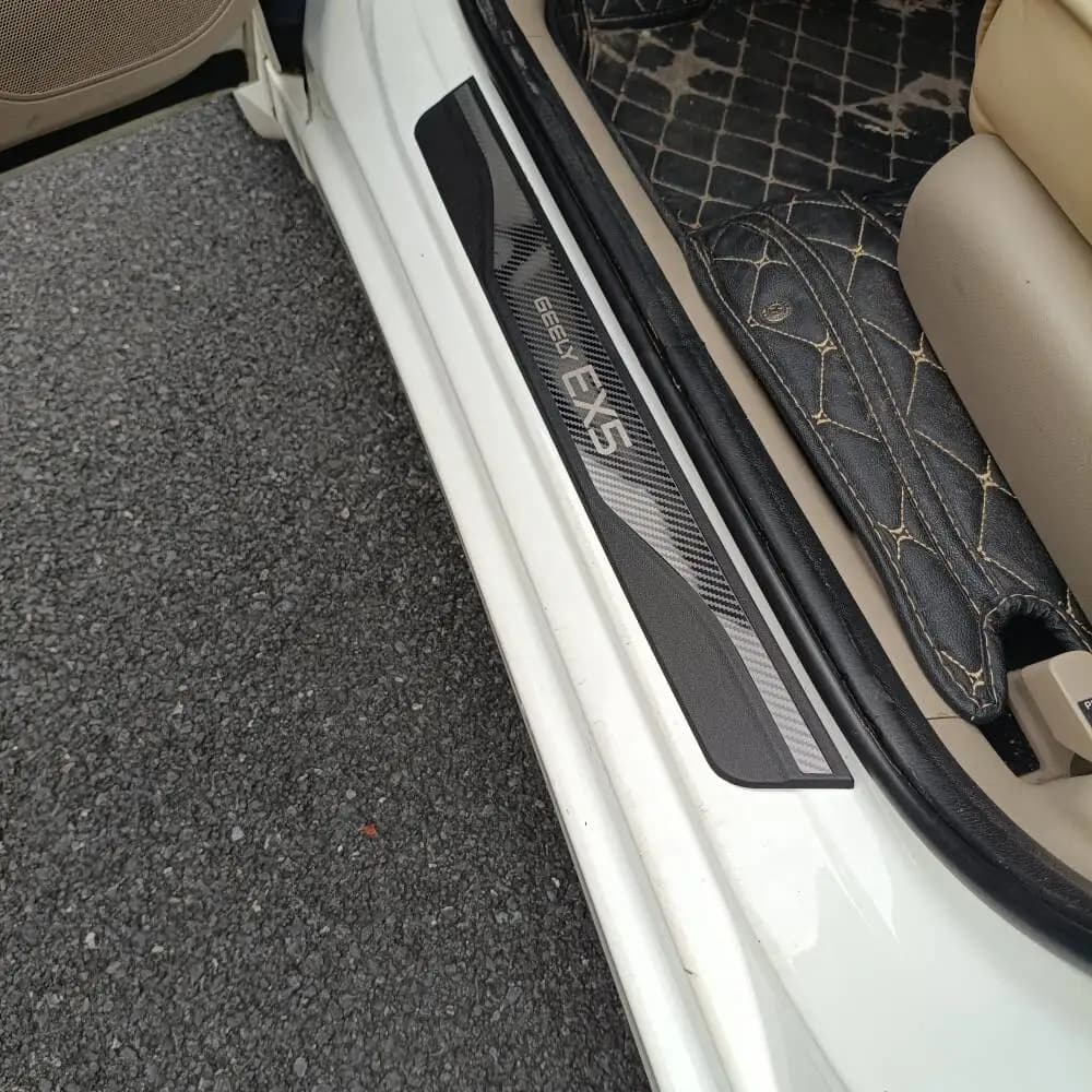 Car Door Sill Protector for Geely EX5 ABS Stainless Steel Anti-Scratch Threshold Trim with 3M Adhesive Tape Auto Parts Accessory