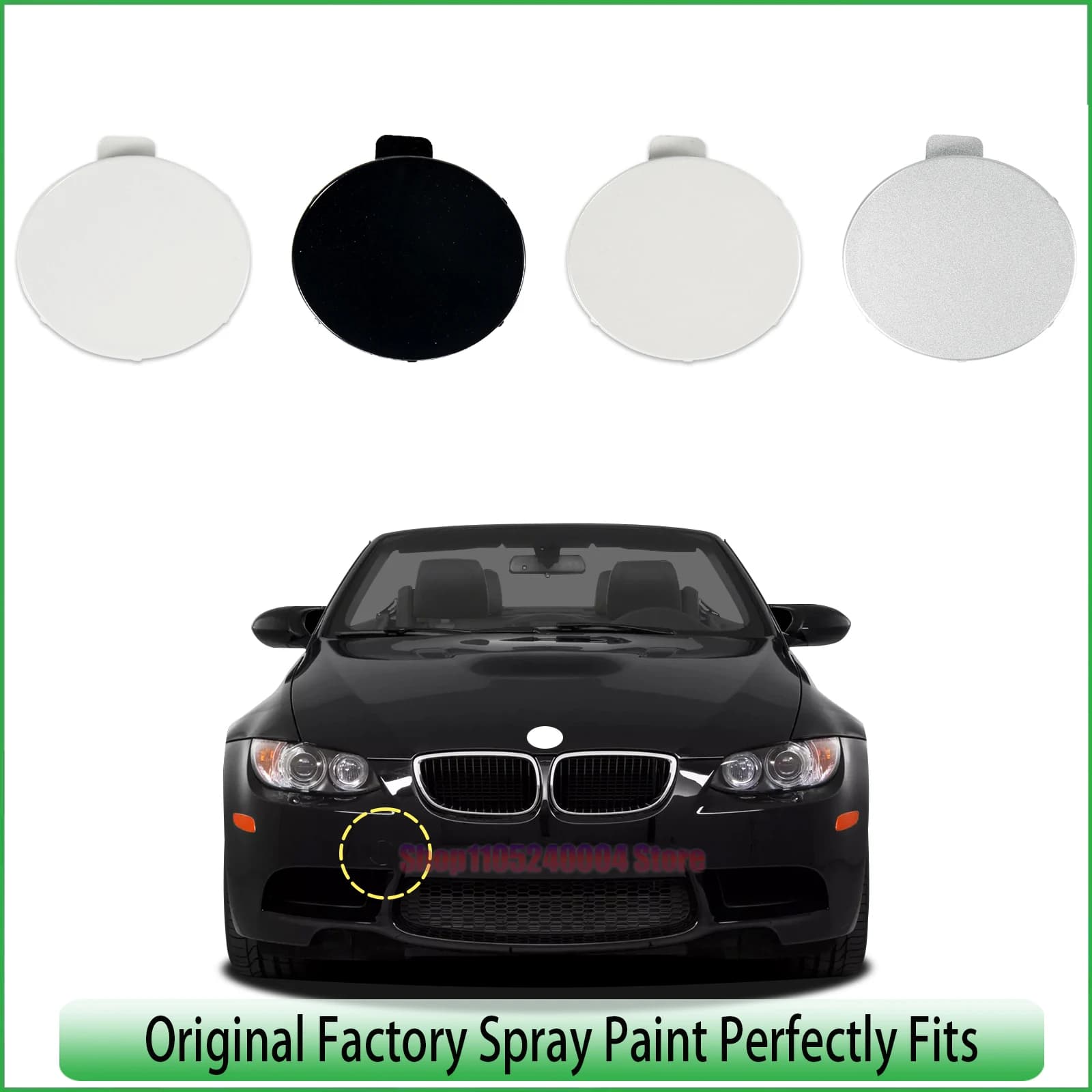 For BMW M3 E90 E92 E93 Front Tow Hook Cover Premium Accessory For All Models 2007-2013 Complete Kit Part 51118043981