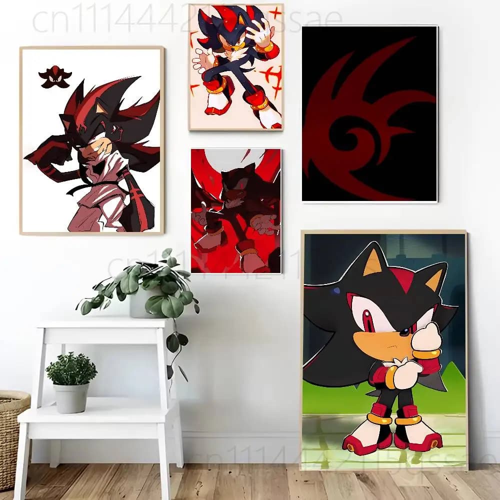 Game S-Shadow The H-Hedgehogs Poster Self-adhesive Art Waterproof Paper Sticker Coffee House Bar Room Wall Decor