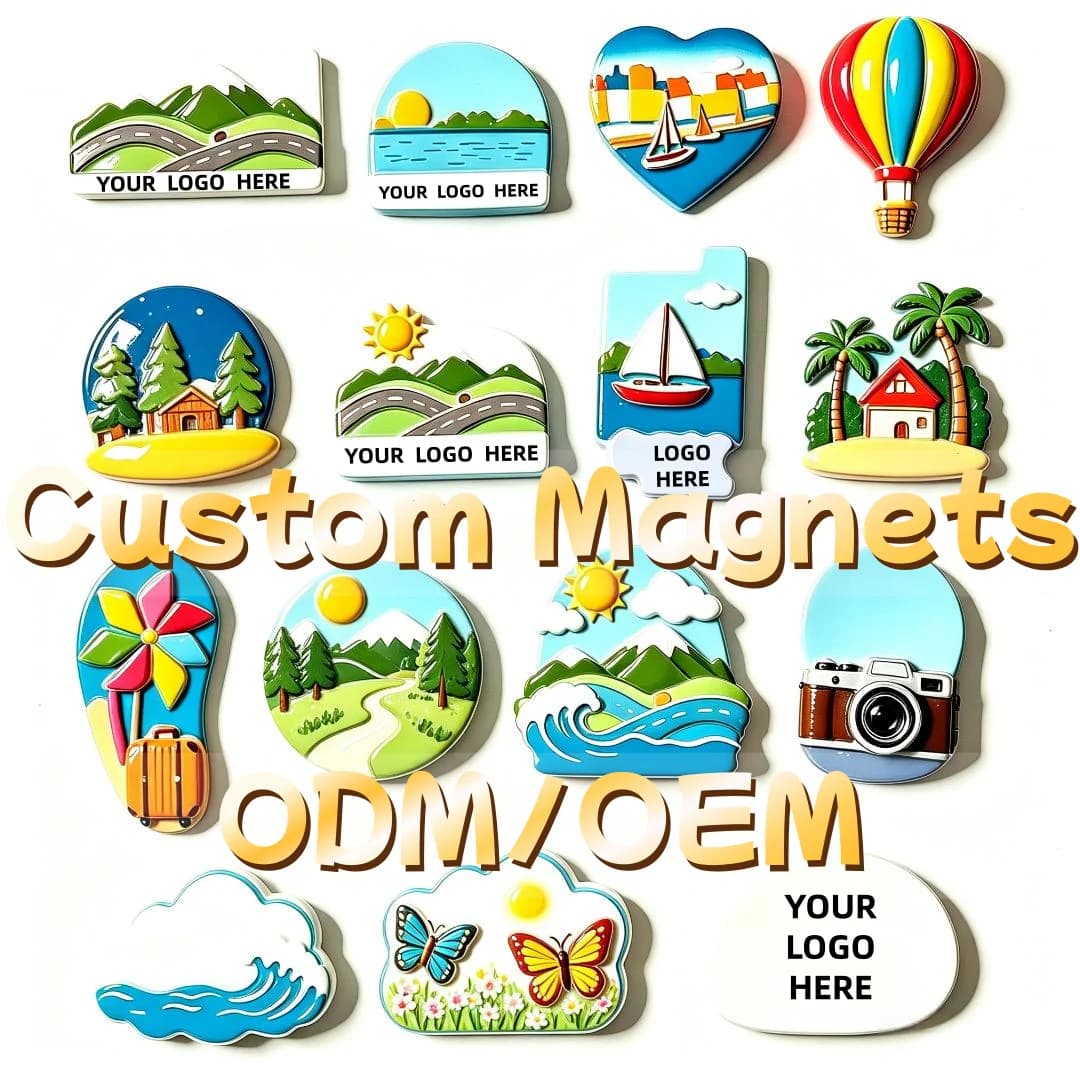 Custom 3D Resin Fridge Magnet World Landmark Travel Souvenir Personalized Kitchen Refrigerator Decor Custom DIY Gift