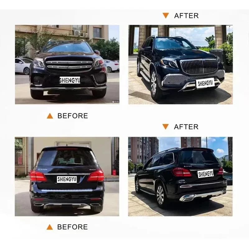 Brand New Car Body Kit Bumper Eyebrows For  GLS X166 2016-2019 Upgr To  Model