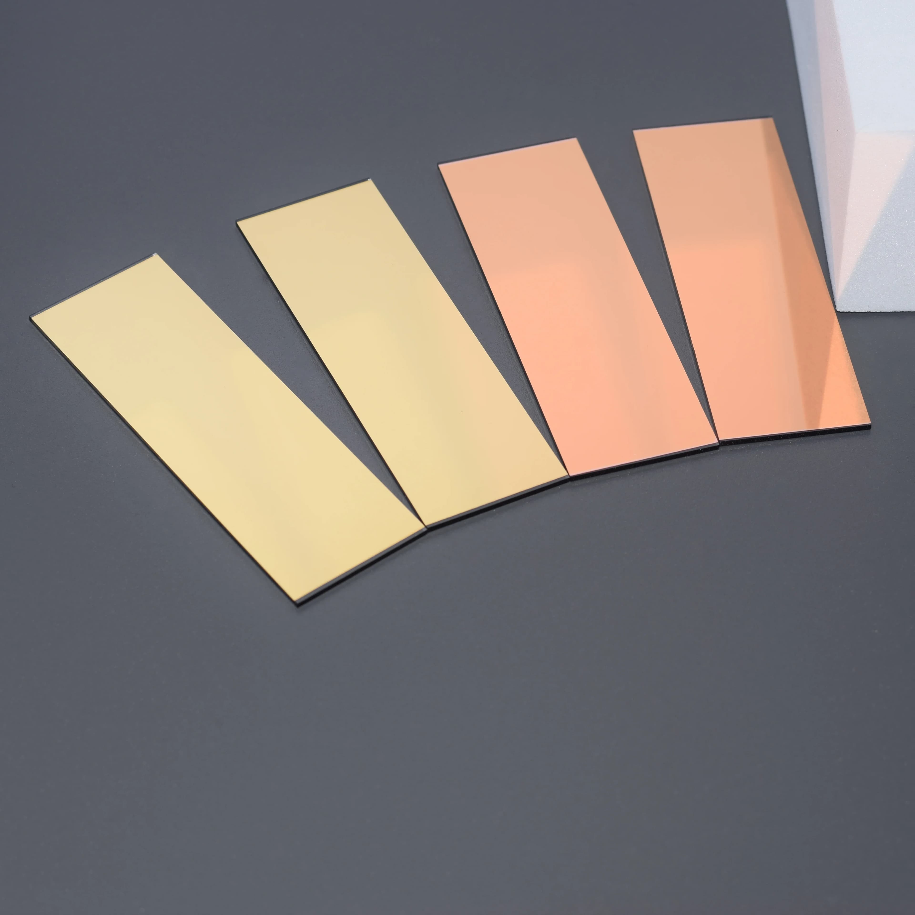 1pc 75x25x1mm Au/Cu Coated Glass Slides Gold/Copper Metal Coated Test Slides Metal film Reflective Optical Glass Lens