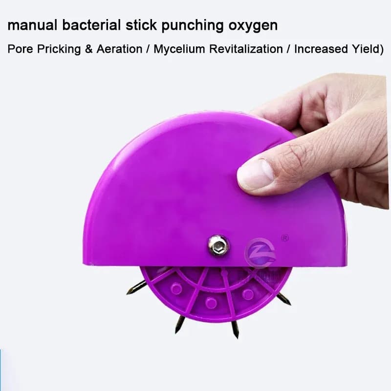 fungus exhaust machine, manual bacterial stick punching oxygen, small shiitake mushroom, oyster mushroom mycelium rejuvenation