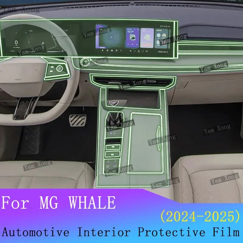 For MG WHALE 2025 2024 Car Panel Film navigation Dashboard Protective Sticker Full set Interior Anti-Scratch Film Accessories