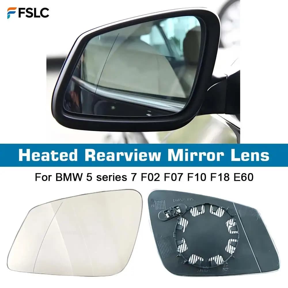 ⭐Genuine⭐ Car Wide Angle For BMW 5 Series 7 F02 F07 F10 F18 E60 Rearview Left Right Replace 51167186583 / 51167186584