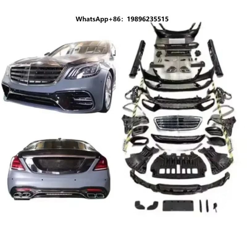 High Quality 2014-2020 Car Bumper Headlight Diffuser Body Kit for  Class W222 Upgrade to S63 Style Body Kit