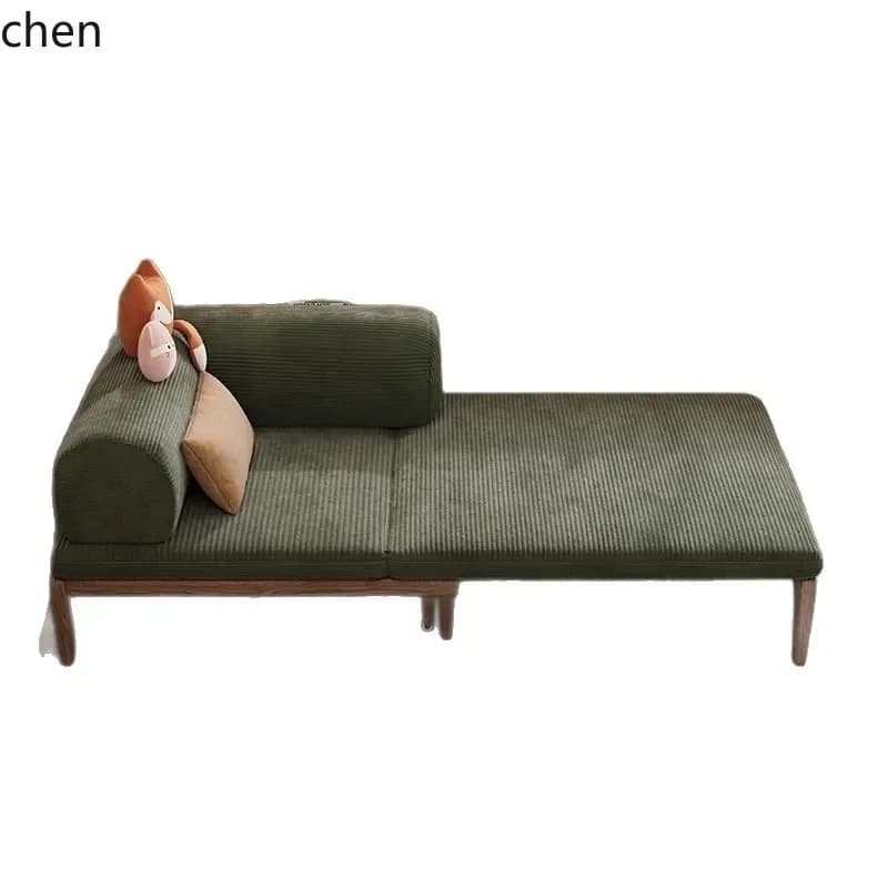 DSA Solid Wood Sofa Bed Foldable Dual-use Multifunctional Pull-out Sofa Bed
