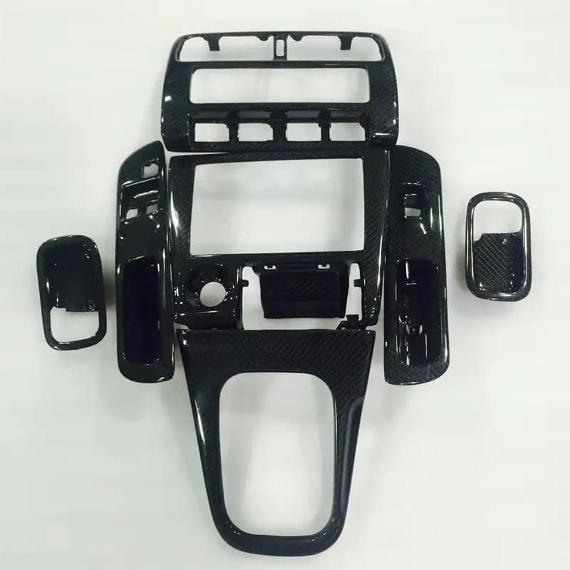 For Nissan Silvia S14 S14A RHD Interior Replacements 7pcs Carbon Fiber