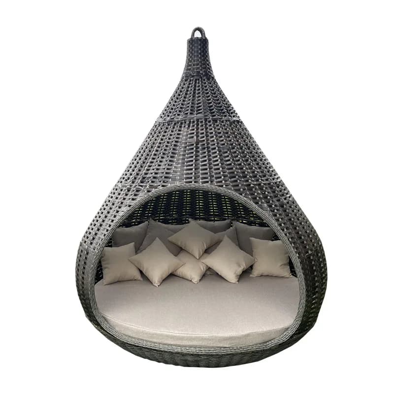Outdoor furniture PE rattan sofa seaside bed resort scenic spot hotel Internet celebrity bird's nest photo props hanging chair