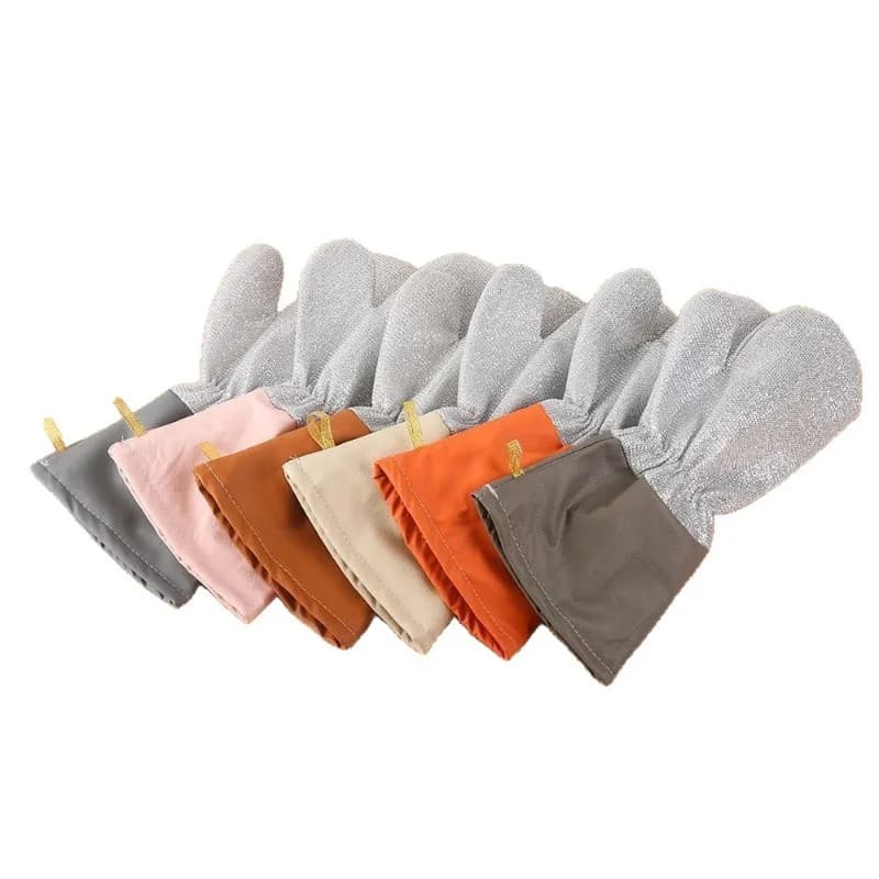 Leather Silver Wire Gloves Dishwashing Kitchen Multifunctional Extended Thickened Gloves
