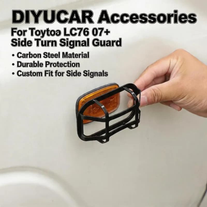 For Toyota Land Cruiser 76 2007-2024 Stainless steel Black Car Turn Signal Protection Cover Trim Exterior Accessories