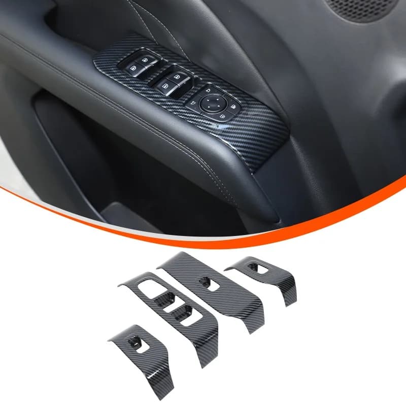Car Window Switch Trim Glass Lift Frame Decoration Window Control Panel Trim Sticker Car Accessories for Haval H9 P03 2024-2026