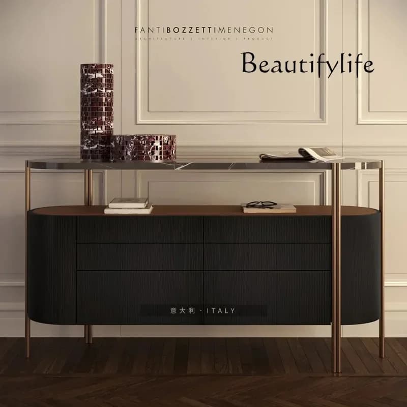 M Italian Personalized Creative Light Luxury Foyer Entry Porch Cabinet Locker Living Room Fashion Side Cabinet