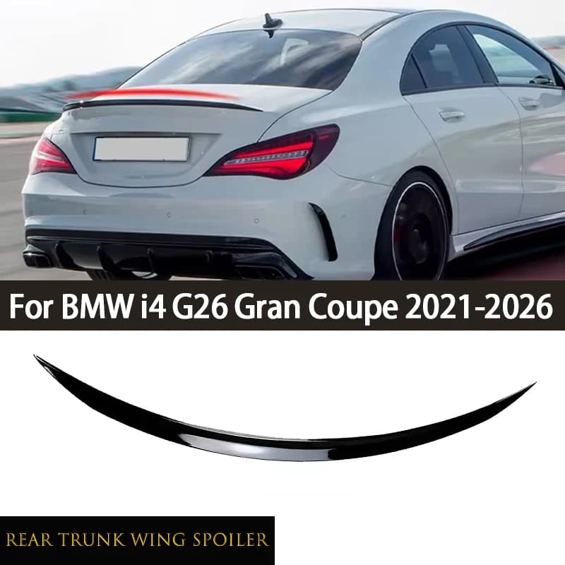 Car Exterior Tuning Rear Trunk Lid Spoiler Wing Stickers For BMW i4 G26 Gran Coupe 2021-2026 Auto Accessories