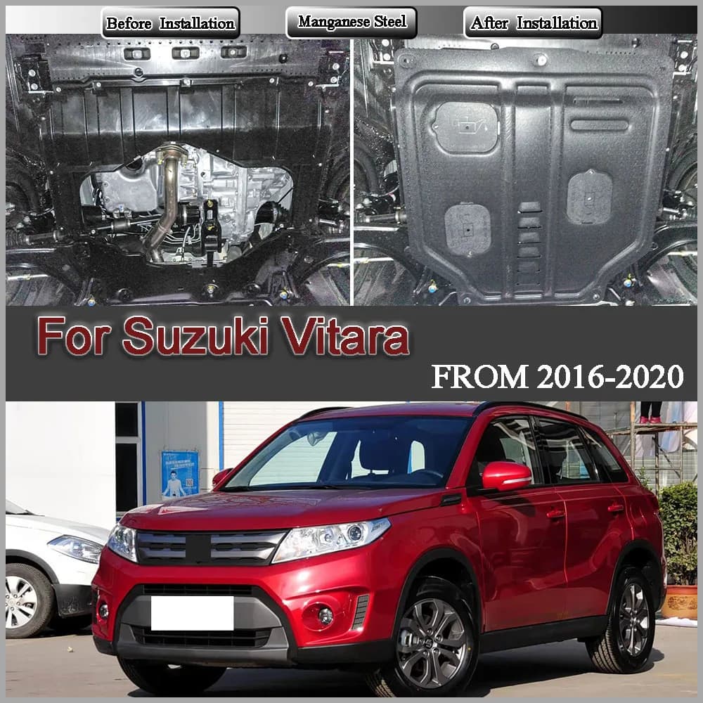 For Suzuki Vitara 2016-2020 1.4T Engine Base Guard Shield Splash Mud Flap Gear Box Under Fender Cover Board Plate Accessories