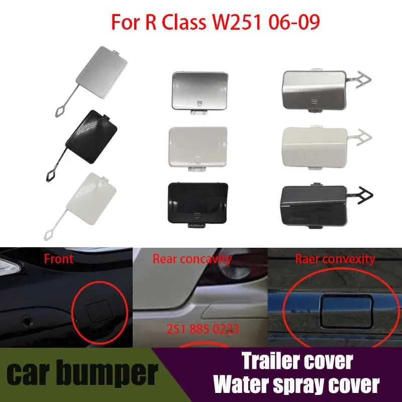 For Mercedes Benz R-class W251 front and rear trailer covers front and rear bumper towing hook covers 2006-2009