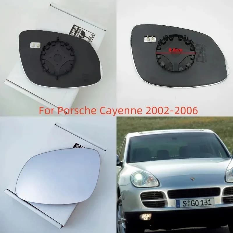 Heated Outer Rearview Mirror Glass Lens Fit for Porsche Cayenne 2002-2006 | Car Exterior Accessories side Mirror Glass