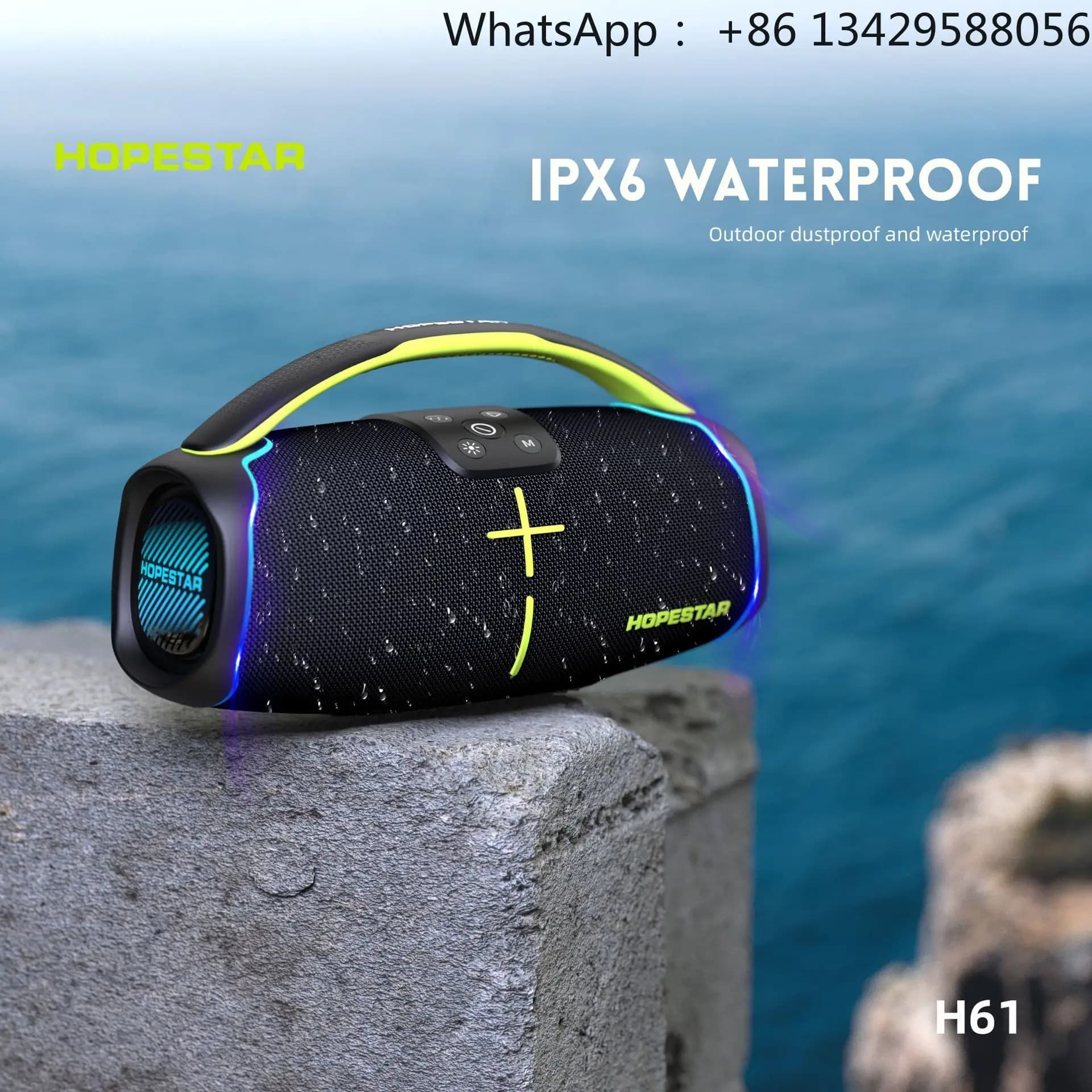Original Hopestar H61 Outdoor Party Speaker Professional 50W Bass Powered Outdoor Subwoofer Wireless Connection Hifi Speaker