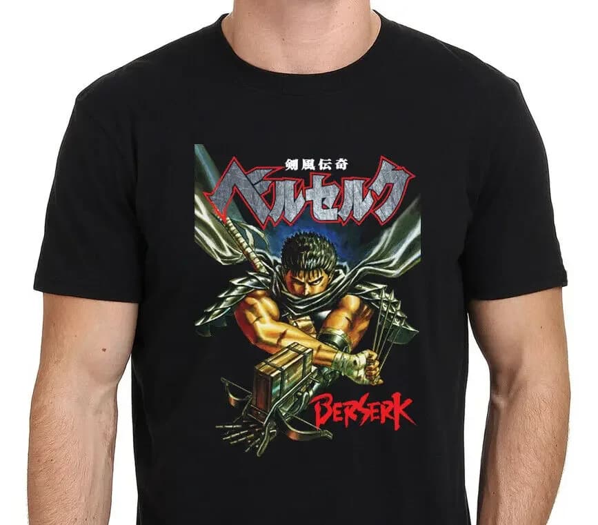 Berserk Guts Anime Manga T-Shirt. Summer Cotton O-Neck Short Sleeve Mens T Shirt New S-3XL