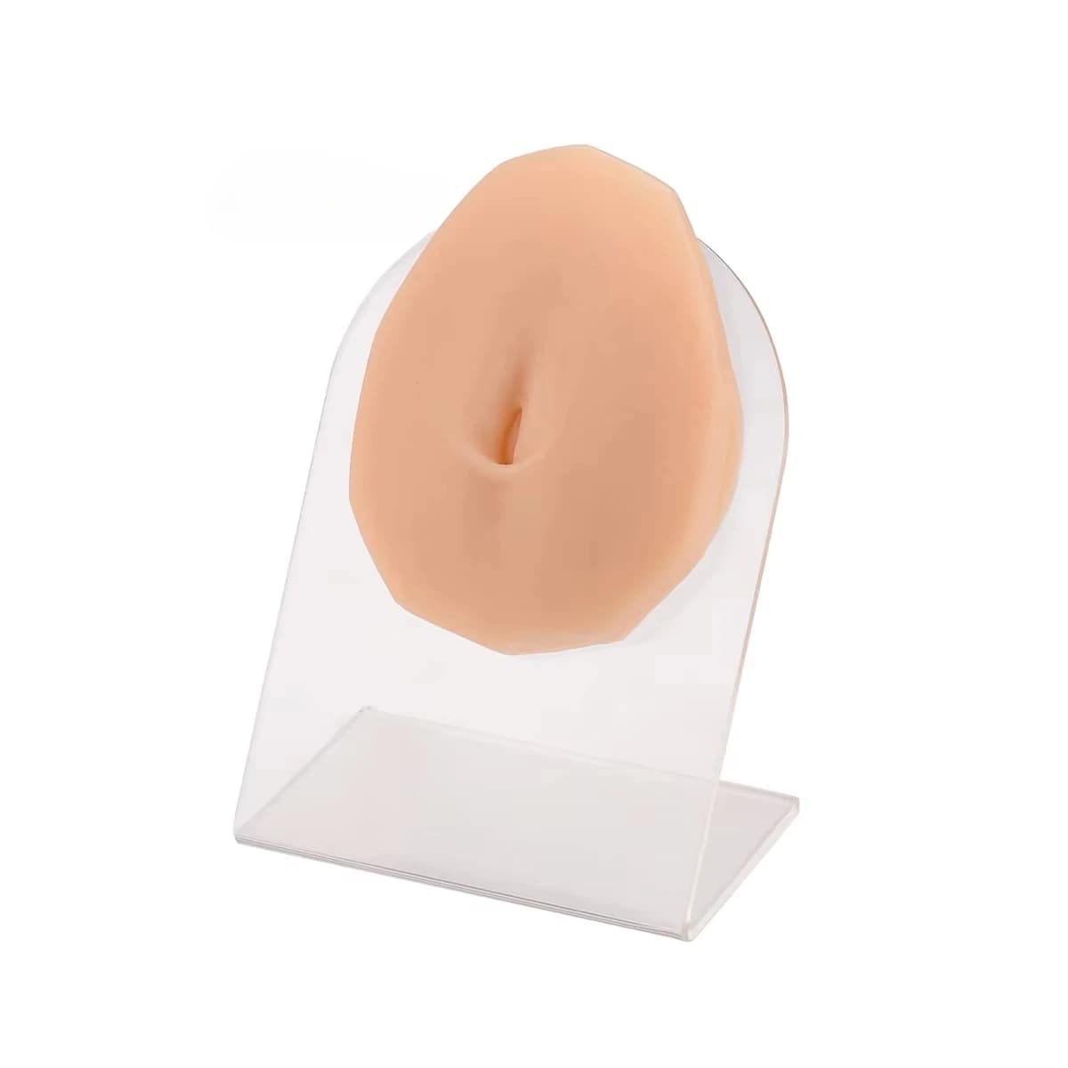 Silicone navel puncture model with acrylic bracket