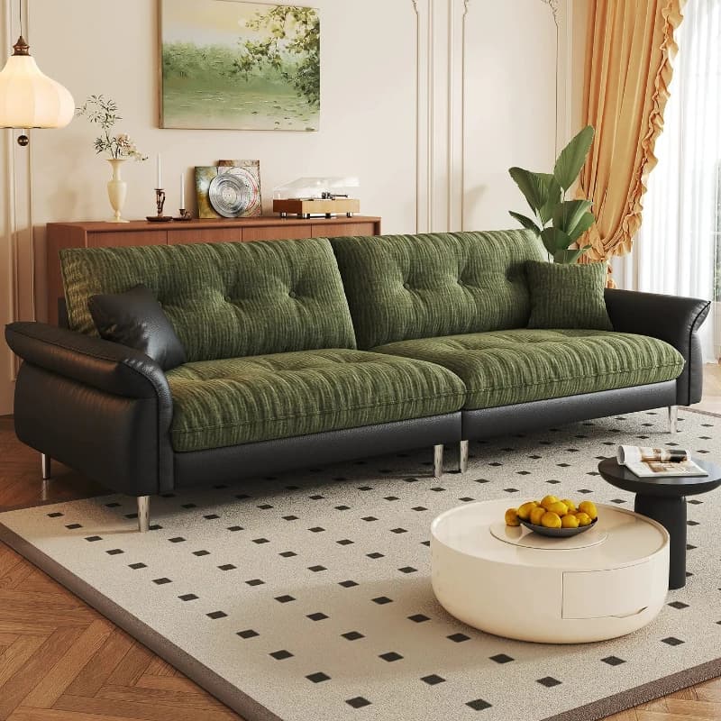 Retro Nordic Living Room Sofas Sleeper Aesthetic Oversized Modern Sectional Sofa Lazy Loveseat Couch Wohnzimmer Furniture Home