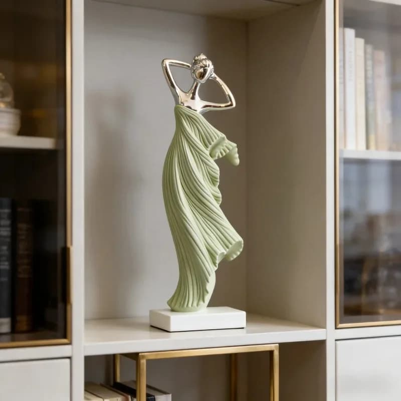 Abstract Dancing Girl Figurine Resin Craft Character Sculpture Living Room Wine Cabinet Office Dancer Figurine Home Decor Gifts