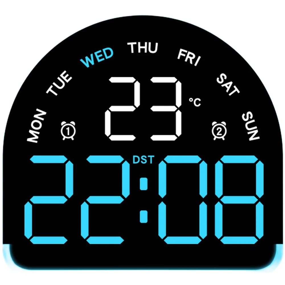Dual Alarm Function Clock Digital Clock 10.5*3.6*10.5cm LED Digital Clock Adjustable Brightness Weekday Scheduling
