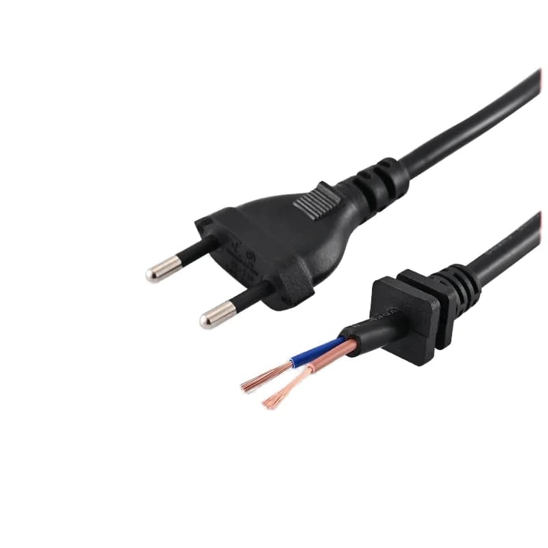 5pcs Brazilian Two-Prong Plug 3*0.75mm² Three-Core Single-Head Pure Copper Power Cord CEE Male End C7 Connection Cable Wholesale