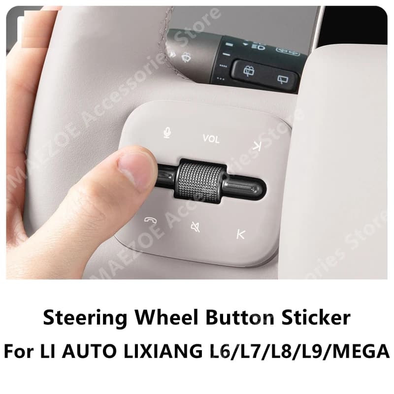 For LI AUTO LIXIANG L6/L7/L8/L9/MEGA Steering Wheel Button Sticker,Car Interior Decoration Modification Accessories Refit