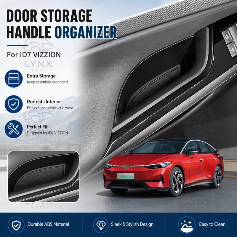 For Volkswagen ID7 VIZZION Car Door Storage Box Handle Organizer Accessories Modification Parts Automotive Supplies