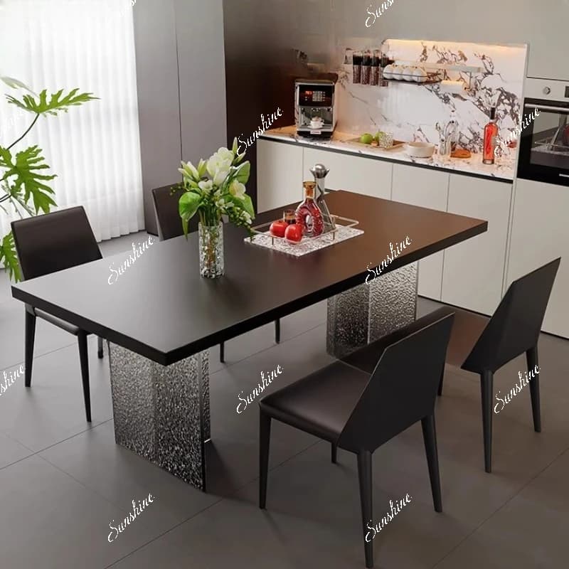 Slate dining table size apartment light luxury modern simple acrylic suspension rectangle