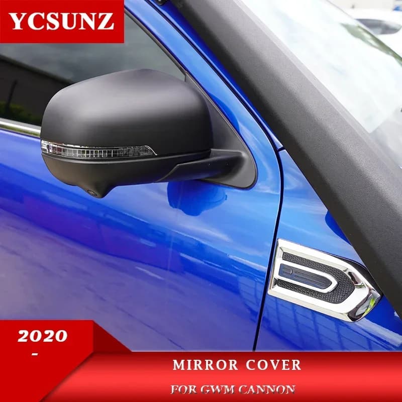 ABS Rearview Mirror Cover For GWM Great Wall Poer Pao Cannon 2020 2021 2022 2023 Pickup Truck Car Accessories