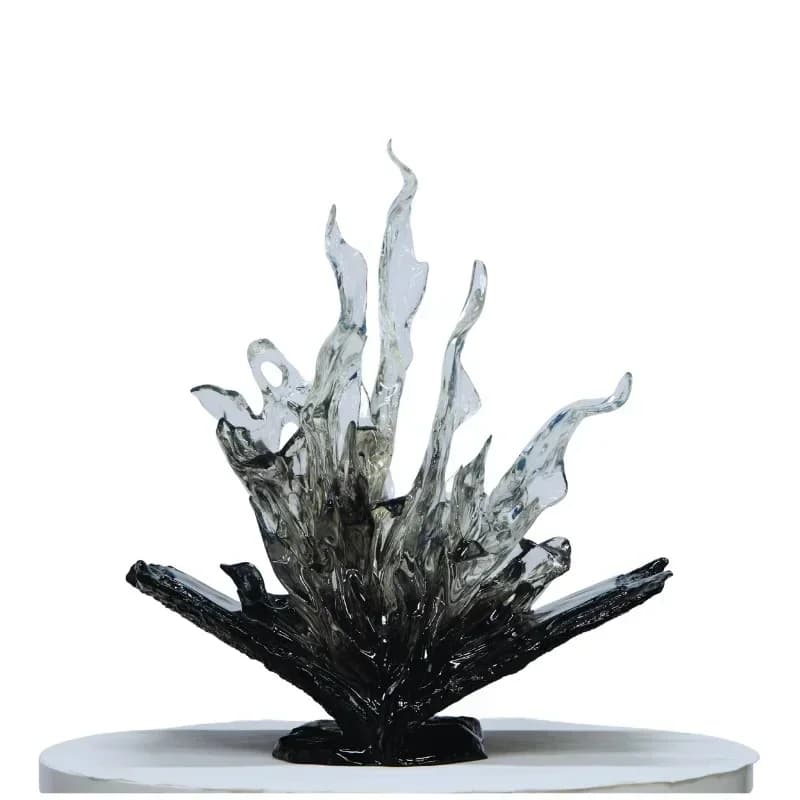 Transparent resin creative abstract sculpture