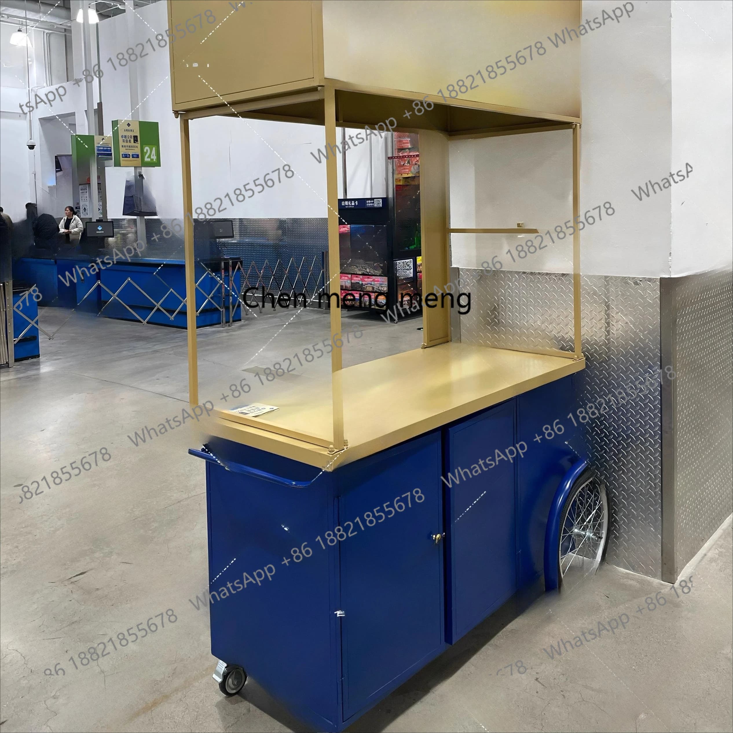 Night market stall wrought iron float outdoor, outdoor mobile shopping mall display sales car