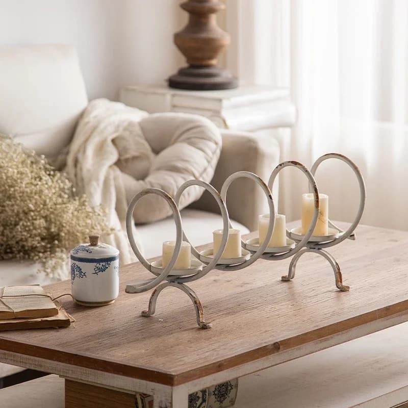 Do Old Iron Art Candlestick Hotel Restaurant Romantic Candlelight Dinner Atmosphere Sense Decoration Wedding Photography Props