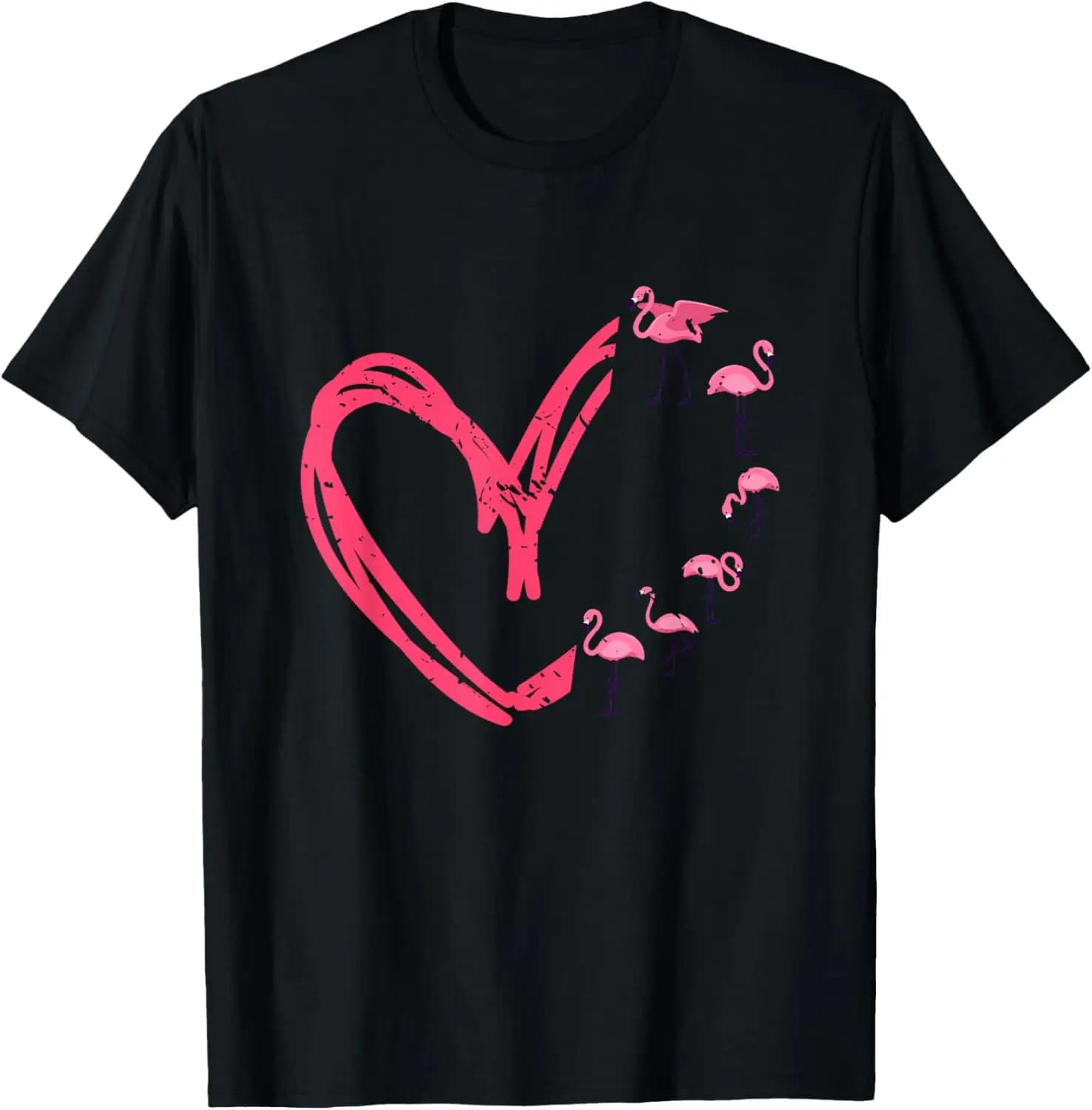 Pink Animal Valentines Day Gift Flamingo T-Shirt for unisex