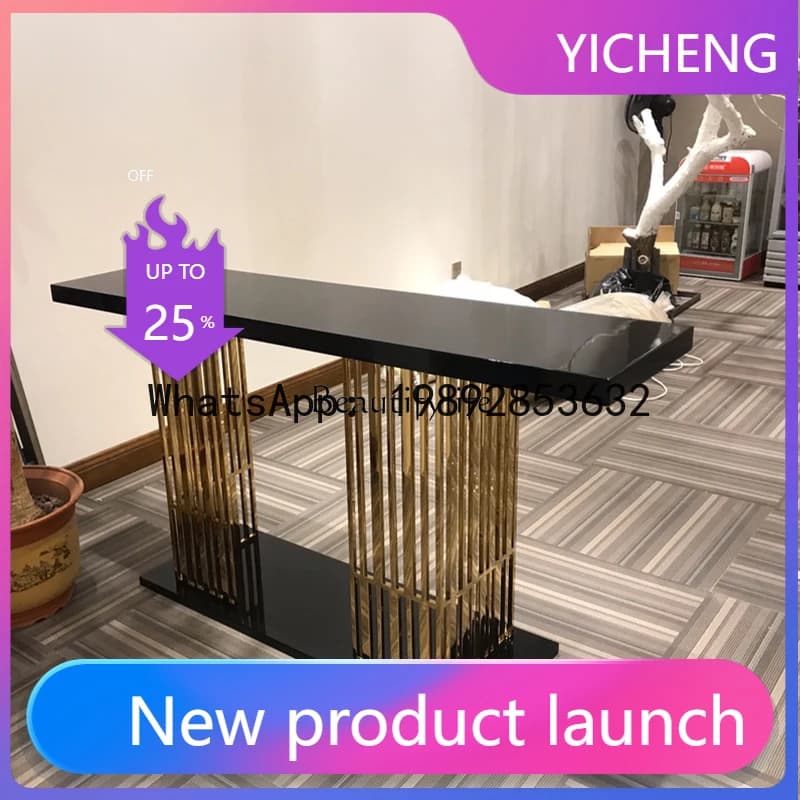 LYY  New Chinese entrance table, metal stainless steel