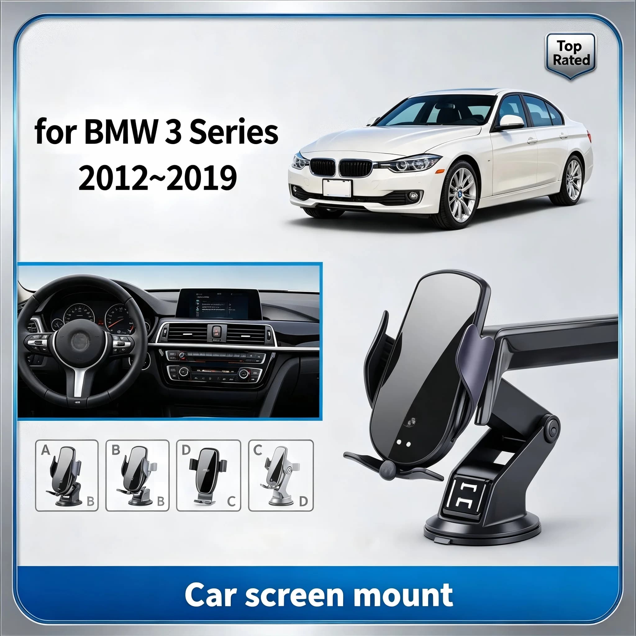 For BMW 3 Series 2012~2019 8.8In Screen Phone Holder Car GPS Navigation Mount Gravity Mobile Bracket Auto Interior Accessories
