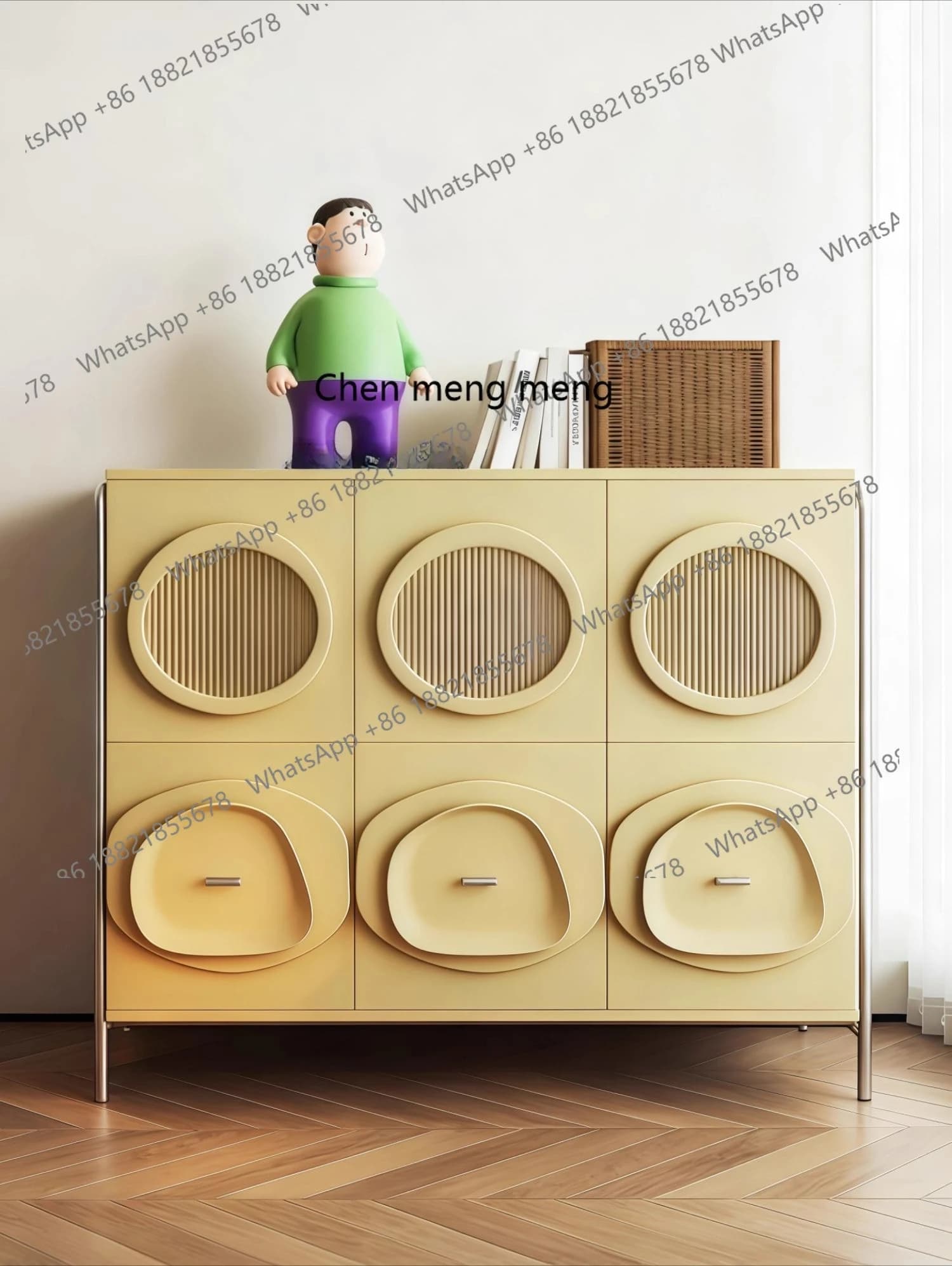 Modern Minimalist Lacquer Sideboard Entryway Solid Wood Shoe Cabinet Living Room Storage Home Organizer Display Cabinet