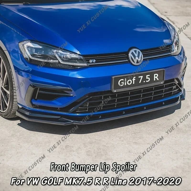 For Volkswagen Golf 7 Facelift MK7.5 R Line 2017-2020 MAXTON Style Car Front Bumper Splitter Lip Spoiler Diffuser Guard Cover