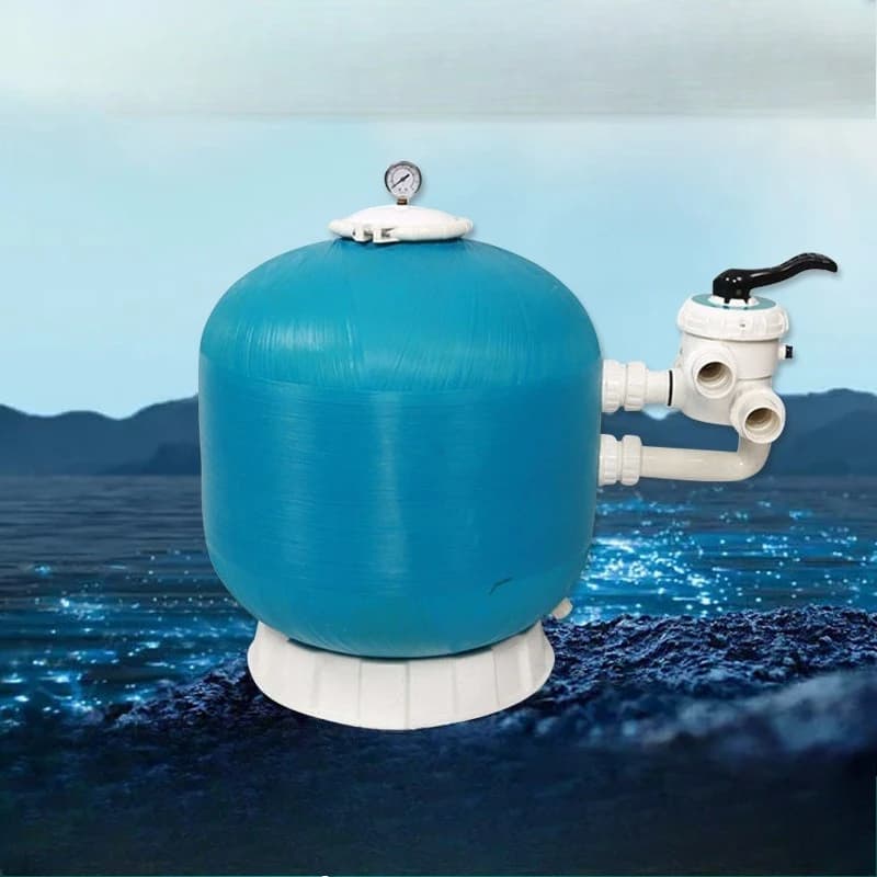 Pool filter sand tank, side out