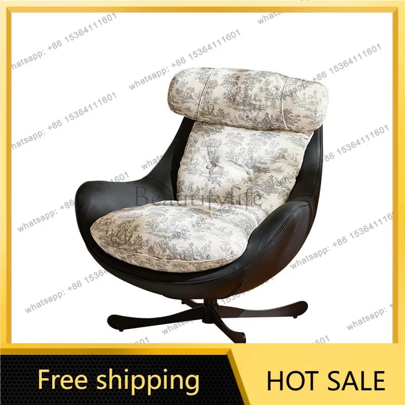 PG Penguin Rocking Chair Villa Living Room Down Sofa Fabric Leisure Chair Simple Light Luxury Single Sofa