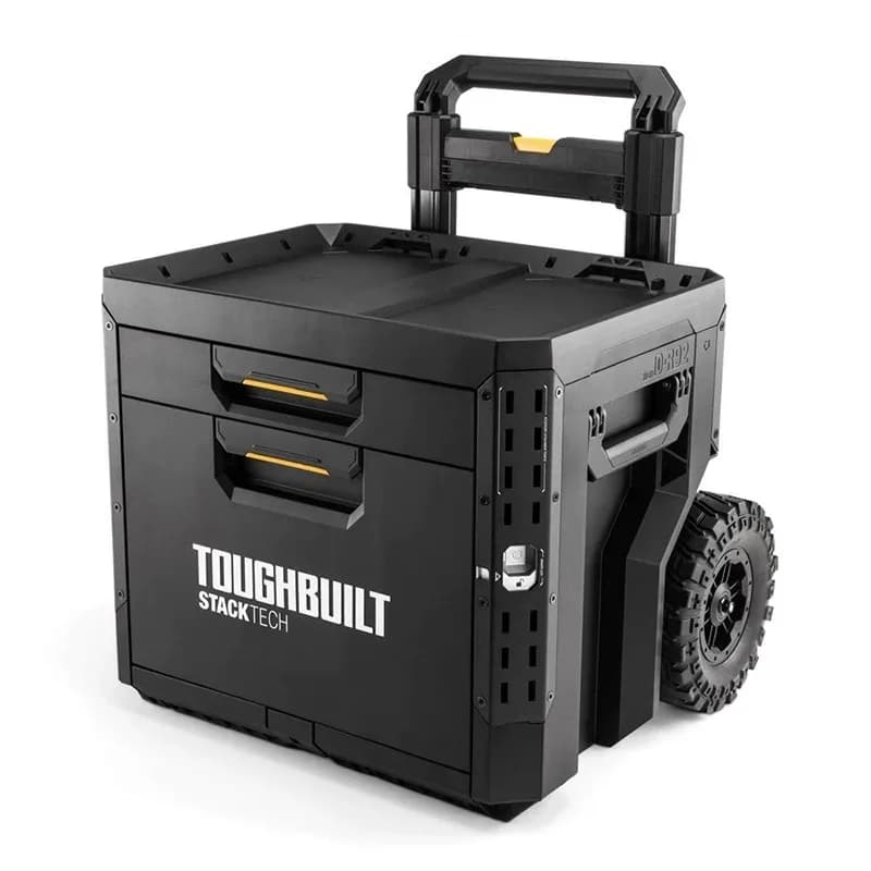 Topbio Stackable Tool Double-Layer Large Drawer Tug Rod, Trolley Tobir Tool Box