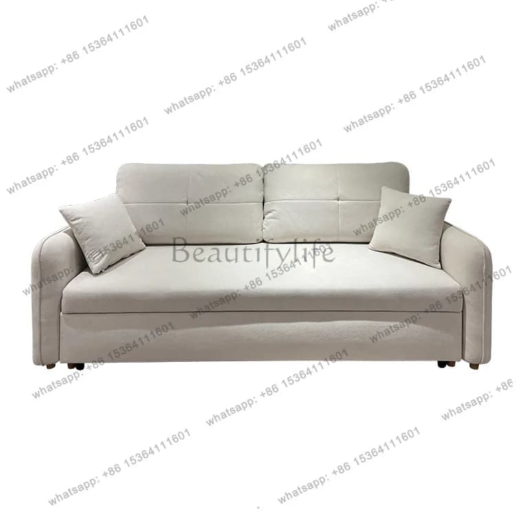 Light luxury foldable sofa bed Small apartment living room Double dual-purpose multi-functional folding bed