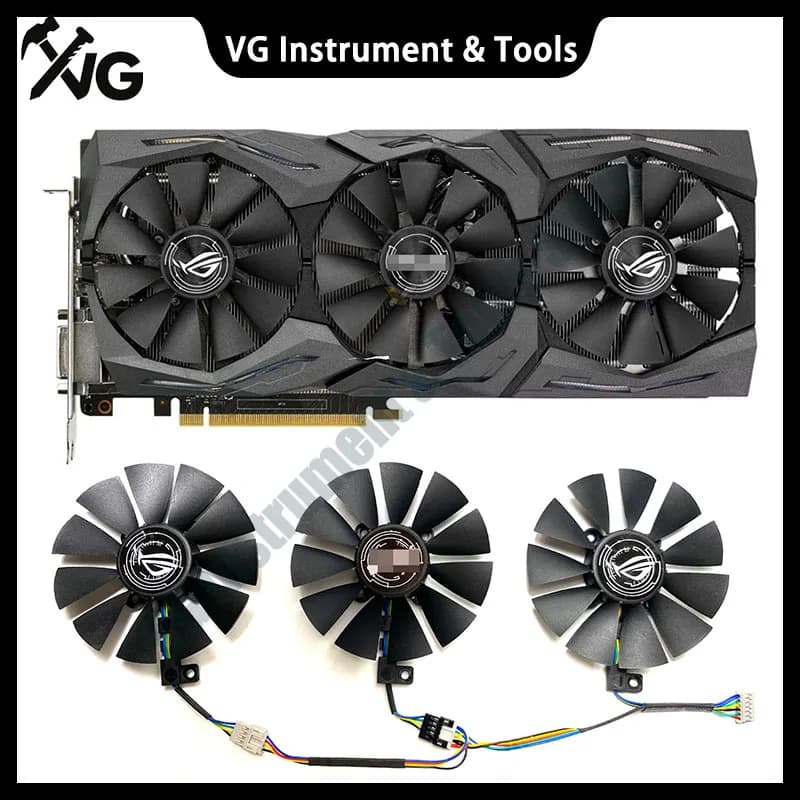 1/3 Pcs New For ASUS GeForce GTX1060 1070 1080 1080ti ROG STRIX Graphics Card Replacement Fan FDC10U12S9-C FDC10H12S9-C