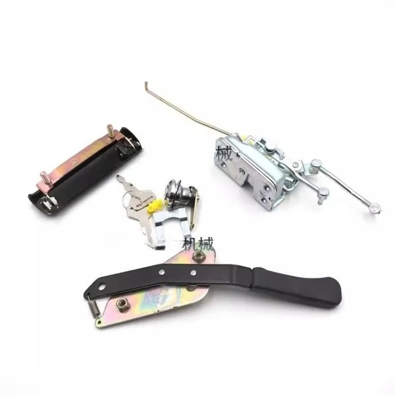1Set For Kobelco SK60SR 70SR 135SR Cab Door Lock Assembly Inner &Outer Handle
