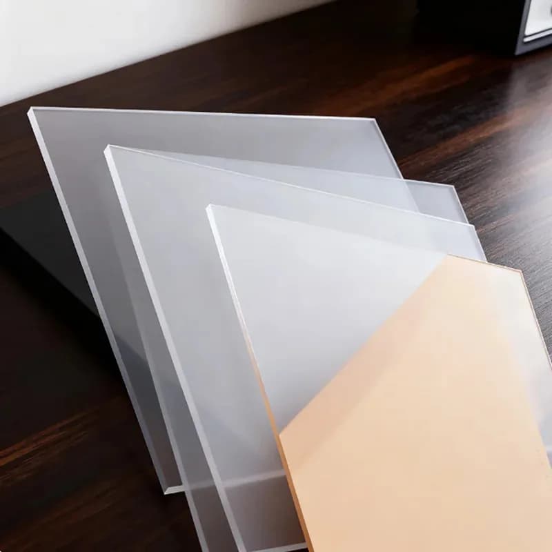 Frosted Acrylic Sheet Semi-Transparent 2-10mm Thick Single Sided Matte Custom Cut Partition